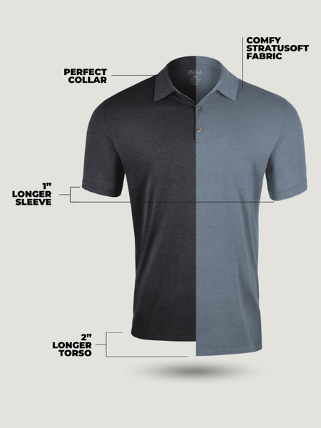 Best Sellers Tall Polo 5-Pack Infographic | Fresh Clean Threads